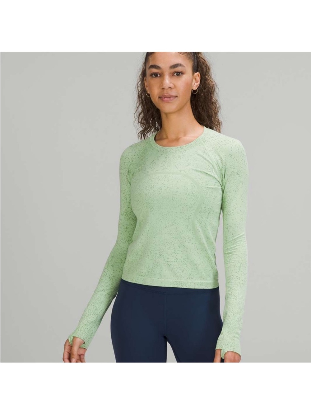 Lululemon Swiftly Tech Long Sleeve Shirt 2.0 *Race Length Distorted Noise Mint